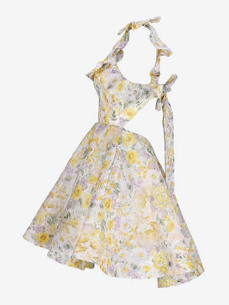 Harmony frilled mini dress