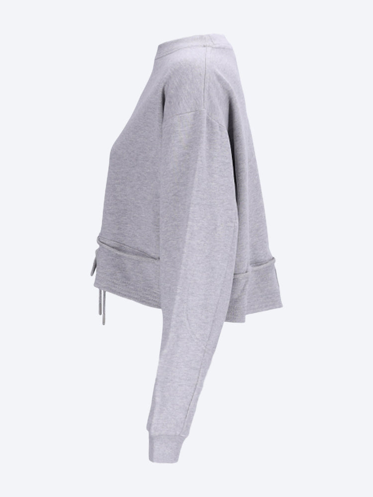 Hasterfiela beltloops and drawstring waist cropped sweat 2