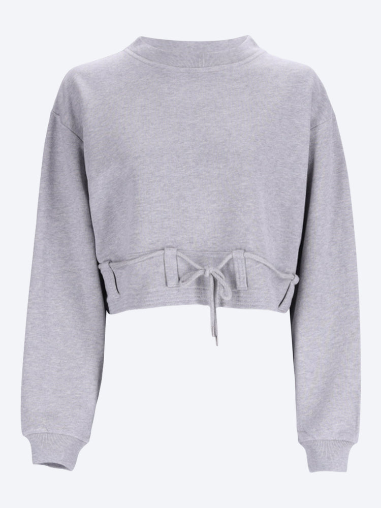 Hasterfiela beltloops and drawstring waist cropped sweat 1