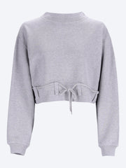 Hasterfiela beltloops and drawstring waist cropped sweat ref: