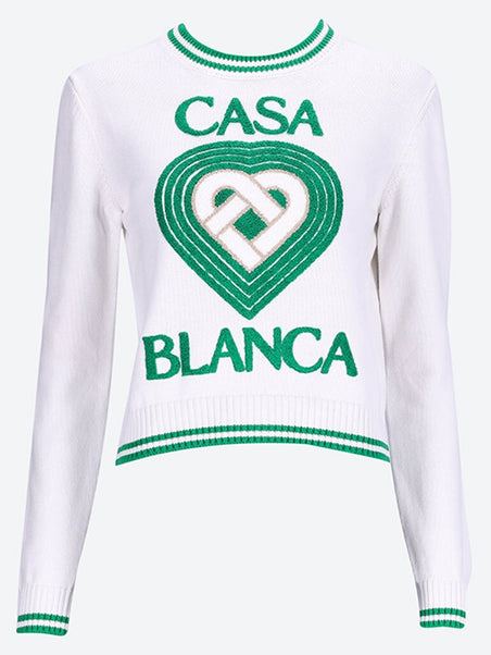 Heart embroidered sweater