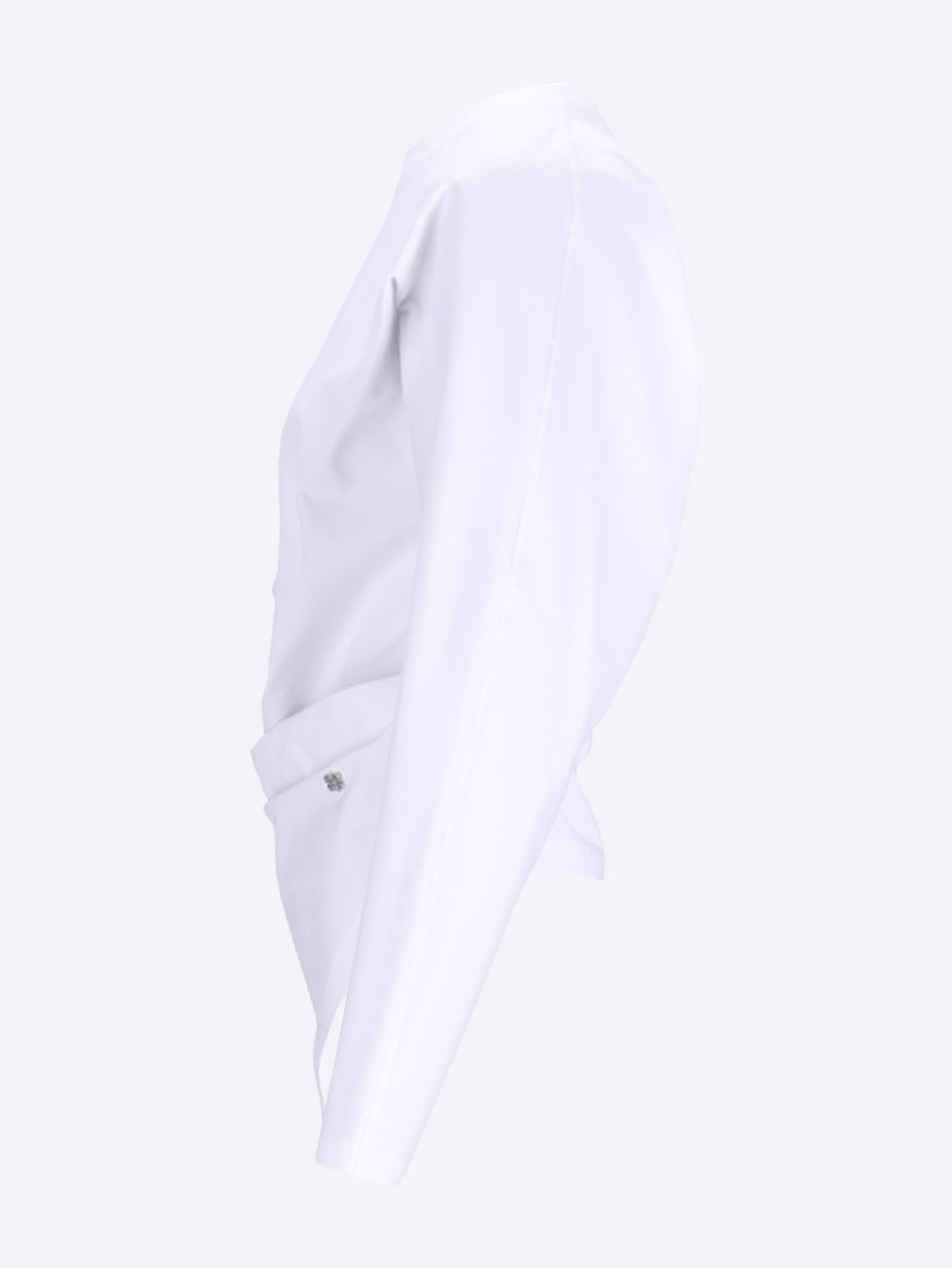 Drapierte Bluse aus schwerer Stretch-Baumwolle 2