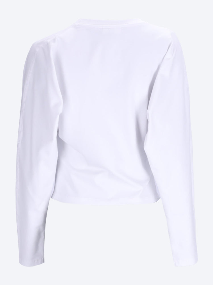 Drapierte Bluse aus schwerer Stretch-Baumwolle 3