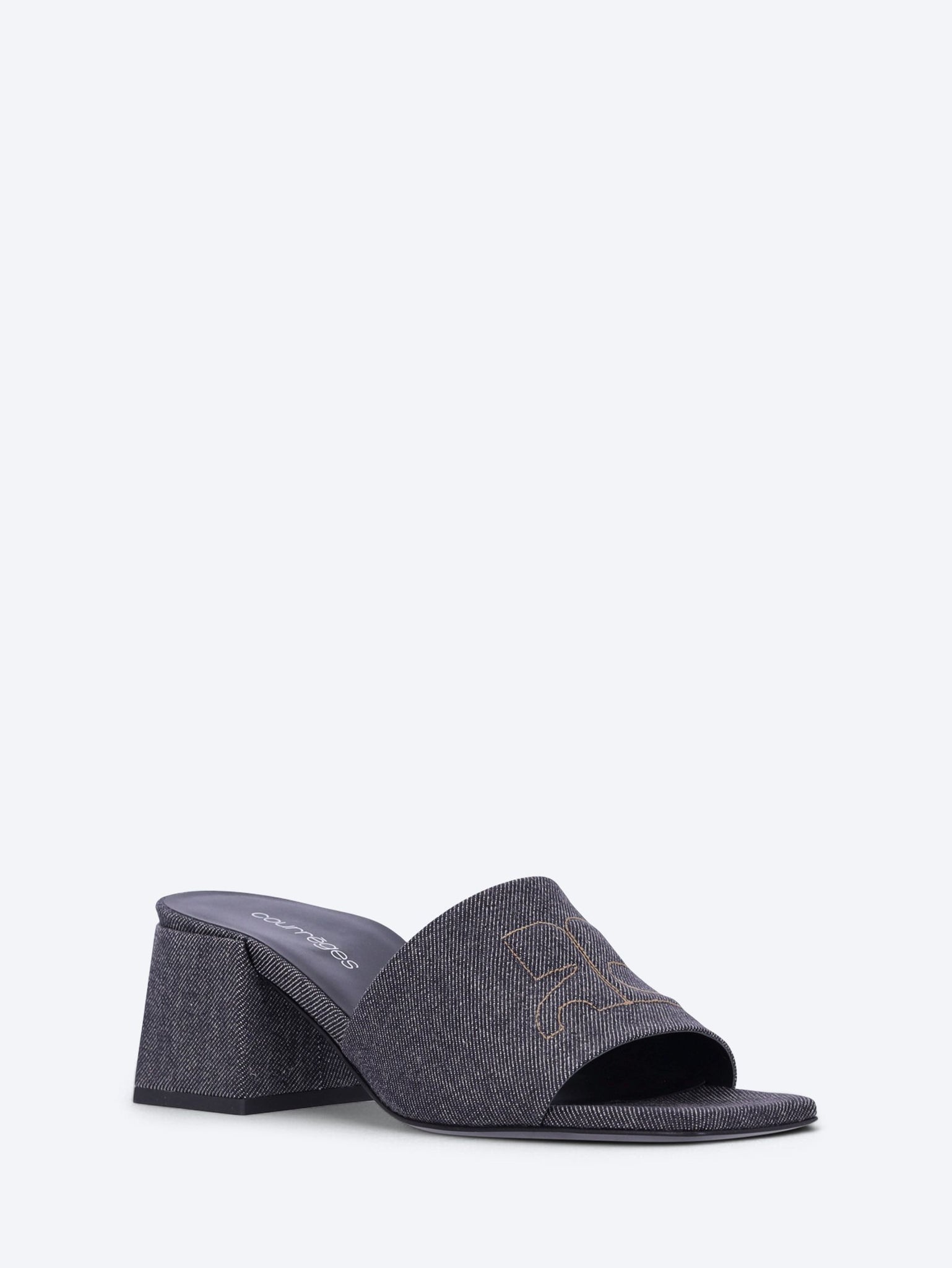 Heritage shadow denim slides 2