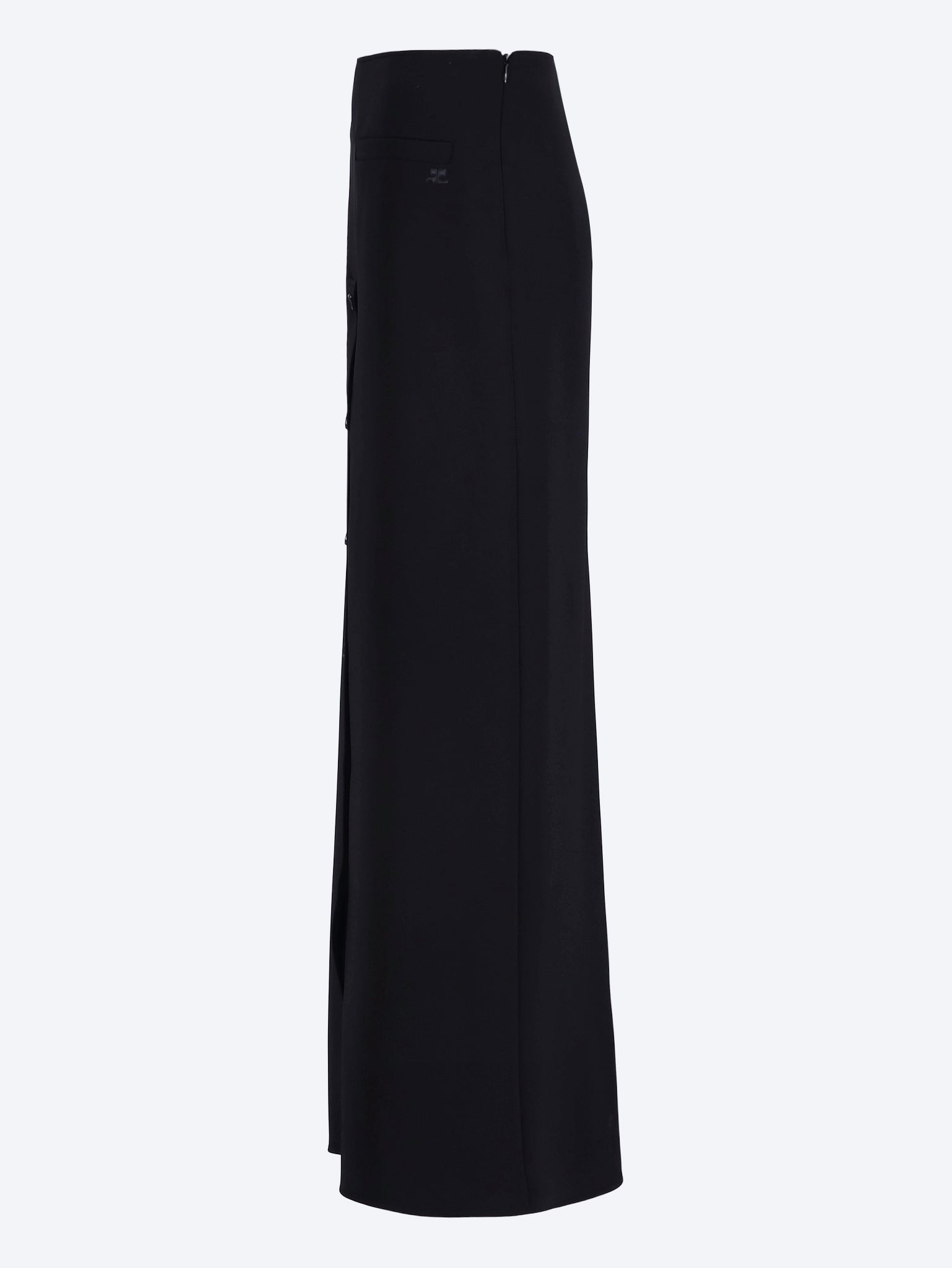 Heritage slit crepe long skirt 2