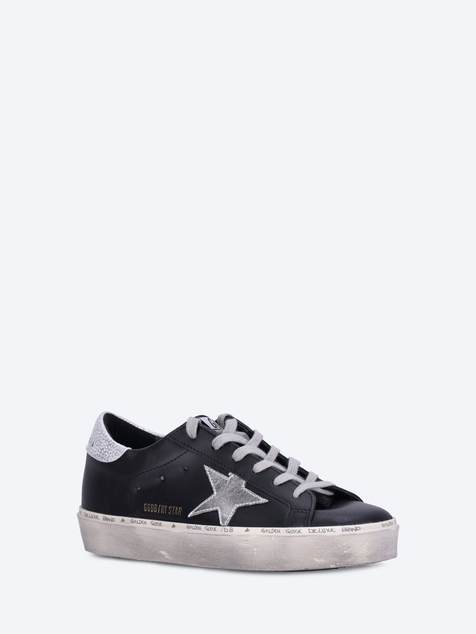 Hi star leather upper laminated star and heel sneakers 2