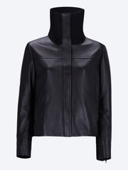 Veste en cuir col montant ref: