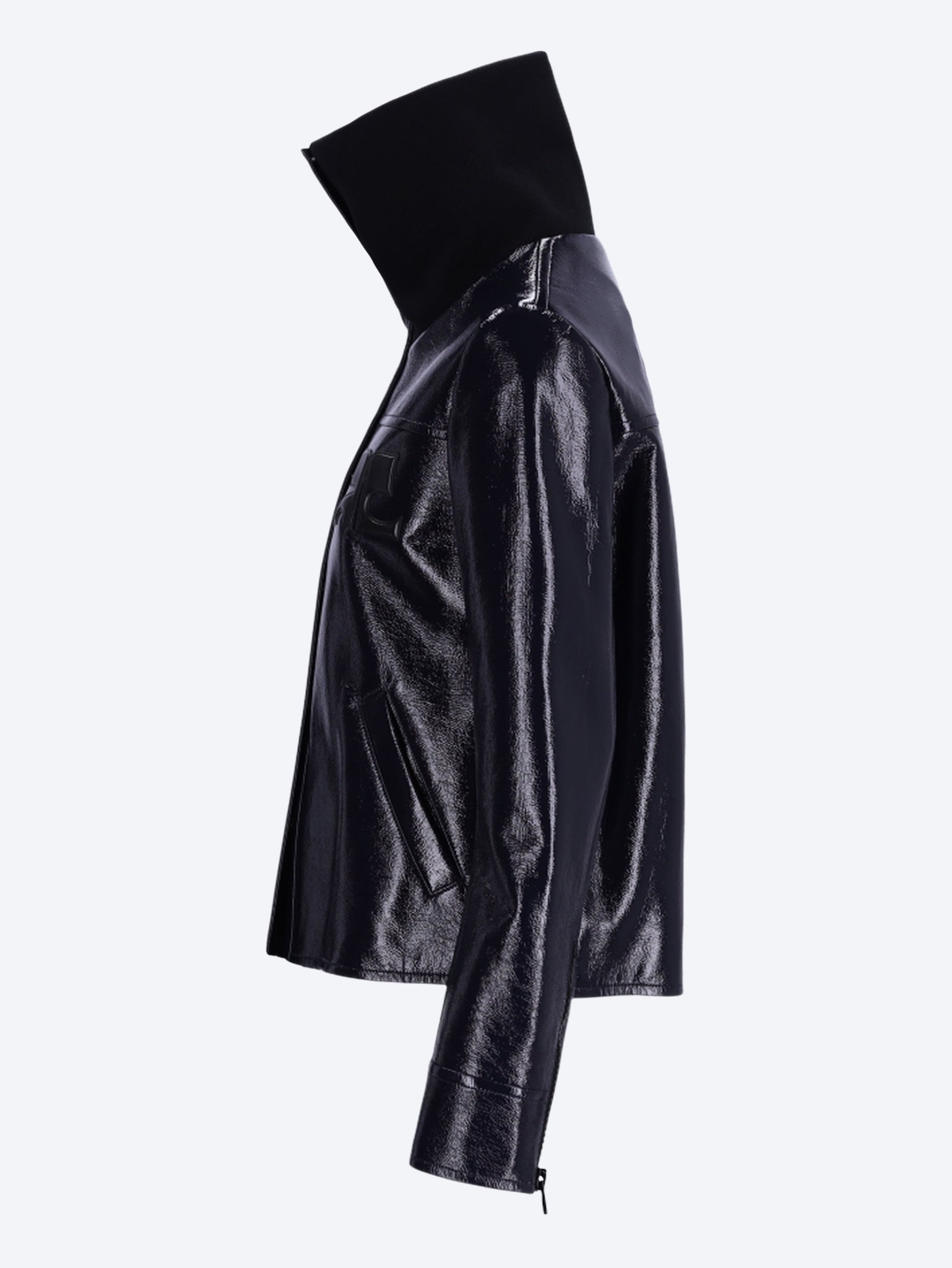 Veste en vinyle col montant 2