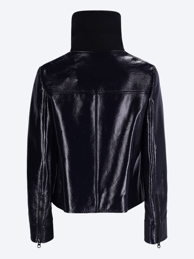 Veste en vinyle col montant 3