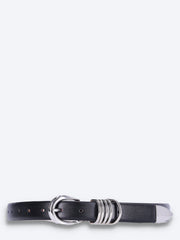 Hollyhock silver leather belt ref: