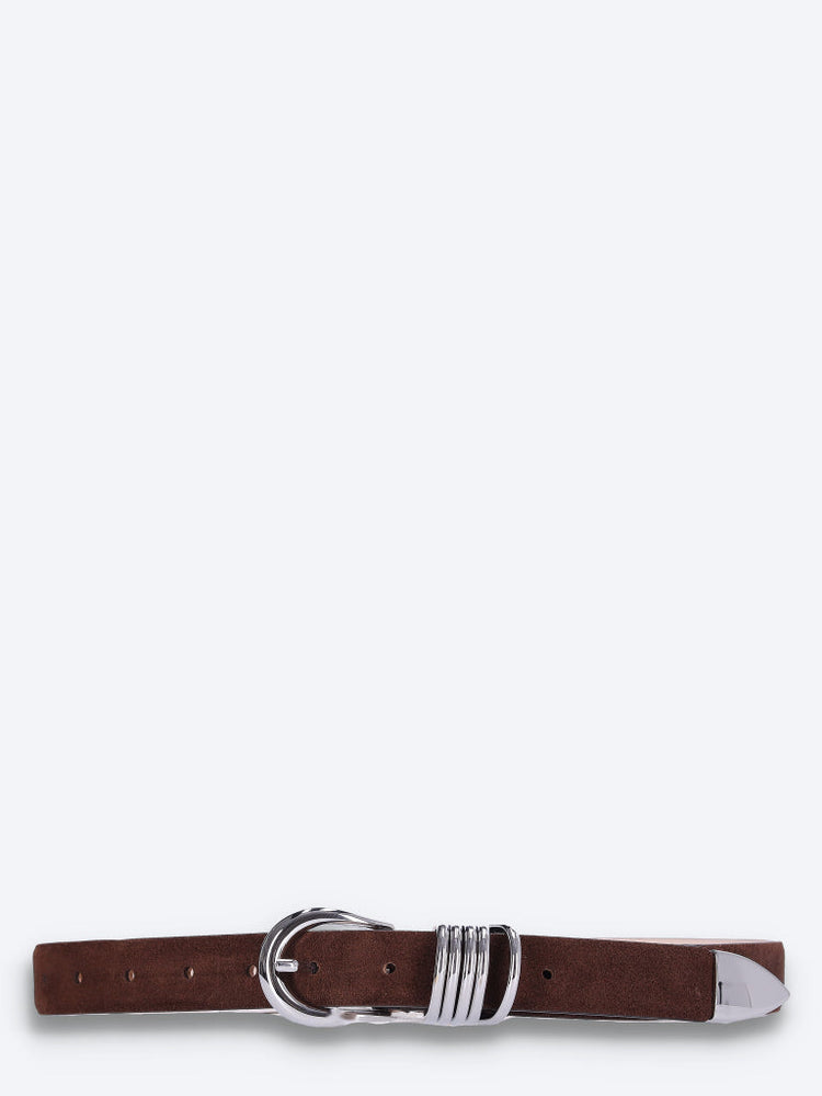 Hollyhock silver suede belt 1