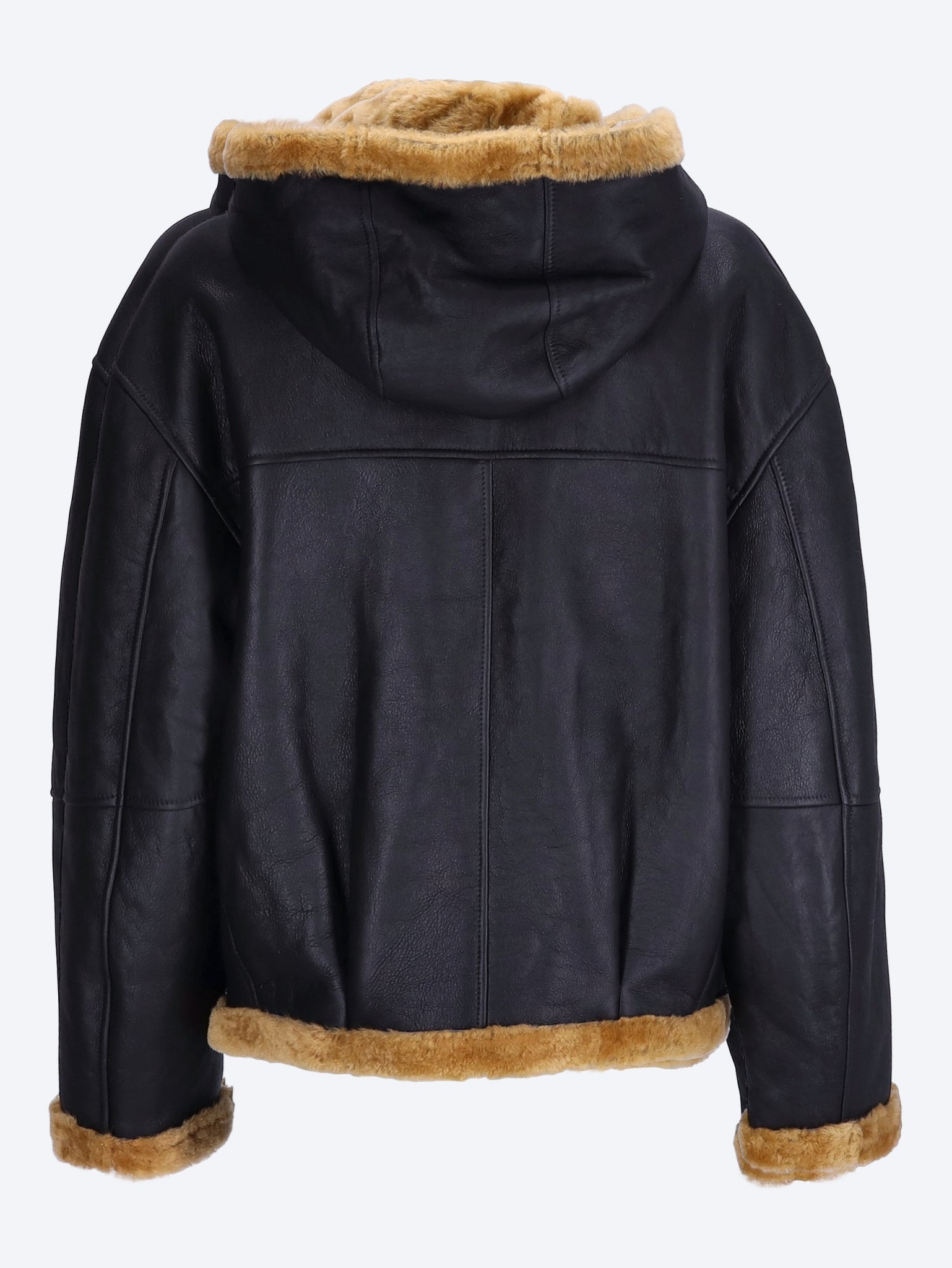 Hoodie shearling bomber reversible jacket 3