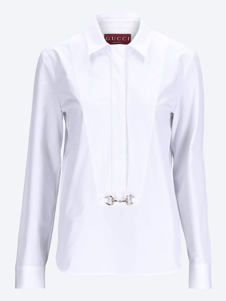 Horsebit cotton poplin shirt 1