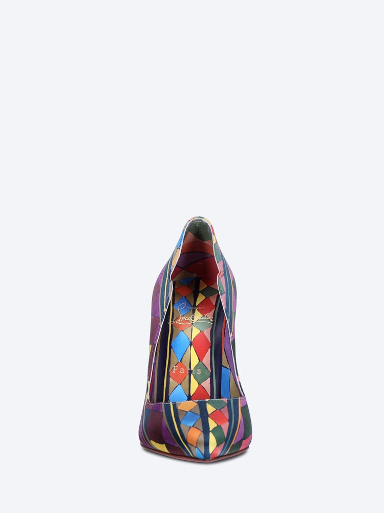 Hot chick 100 cr satin losange pumps 3