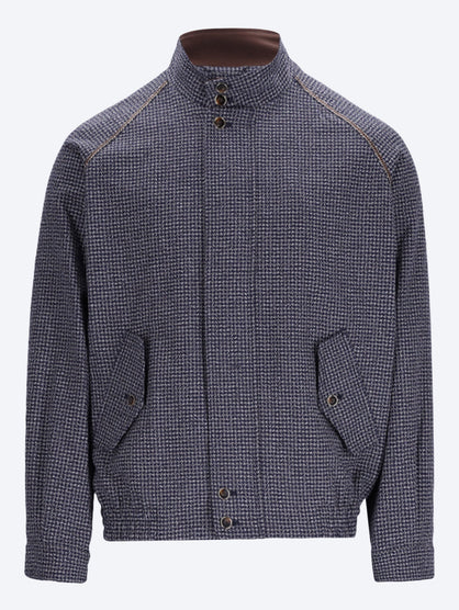 Houndstooth baracuta jacket