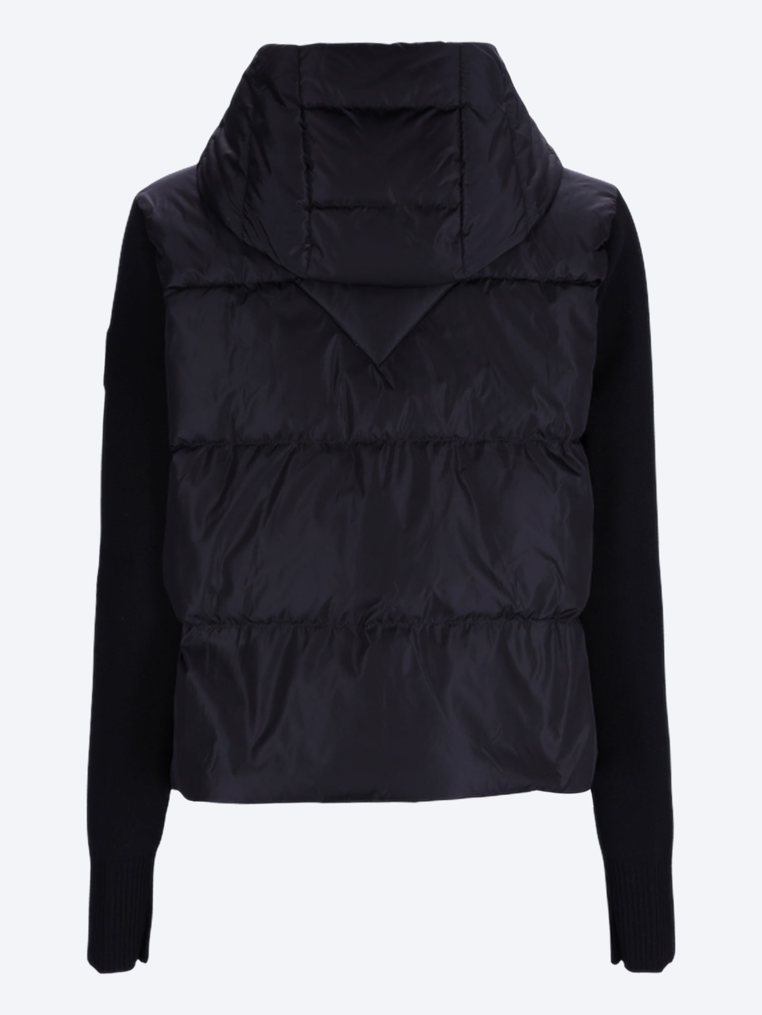 Hybridge-Kapuzenjacke aus breitem Steppstrick 3