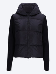 Hybridge-Kapuzenjacke aus breitem Steppstrick ref: