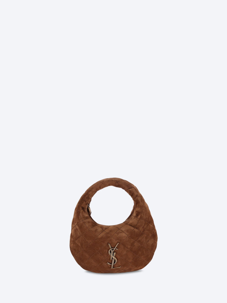 Icarino quilted suede handbag 1