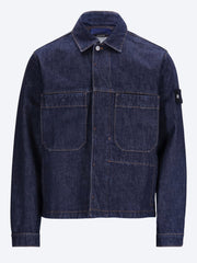 Indigo denim-rinsed biker jacket ref:
