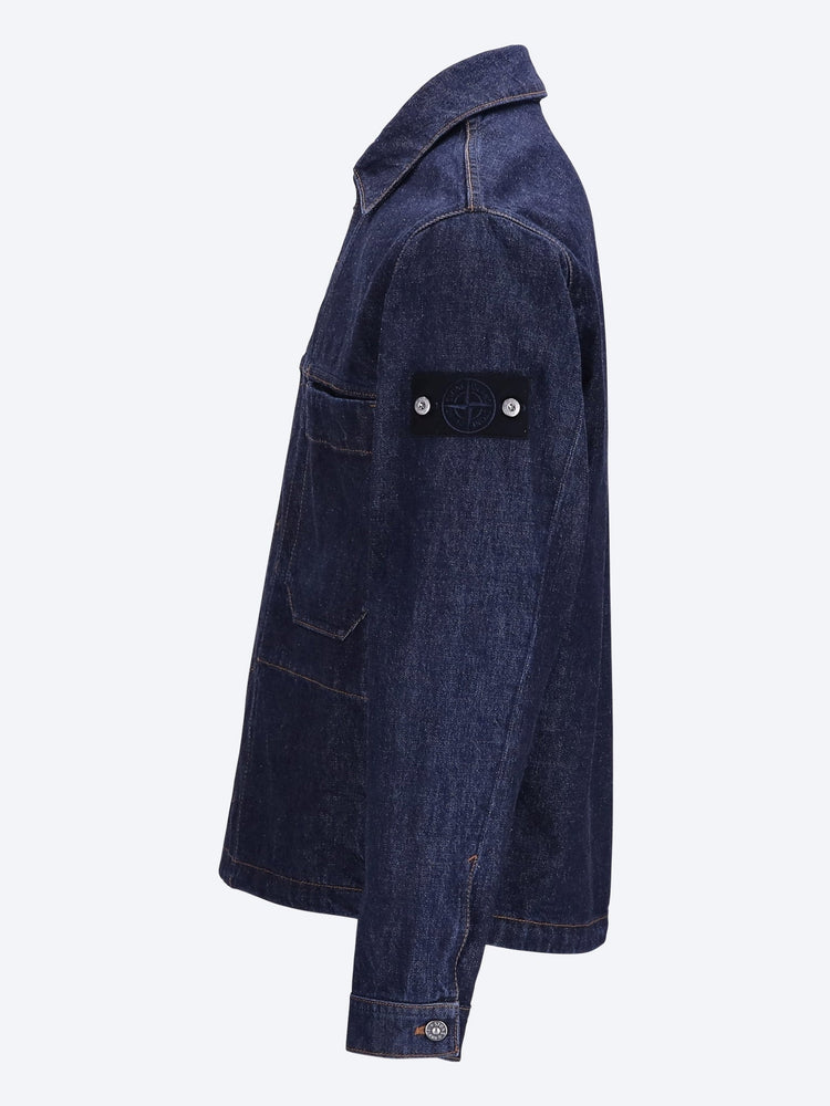 Indigo denim-rinsed biker jacket 2