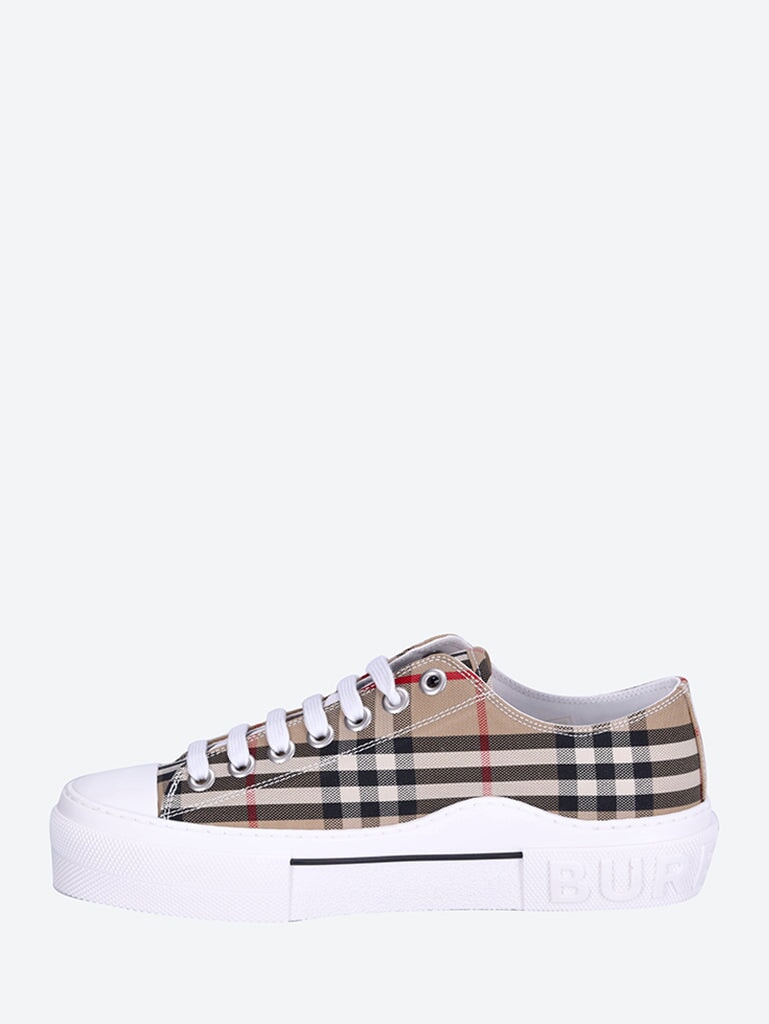 Jack check leather sneakers 4