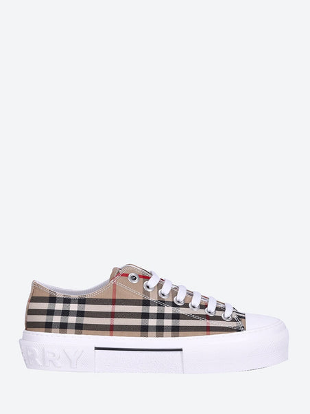Jack check leather sneakers