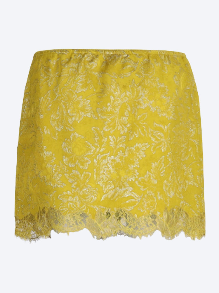 Mini-jupe baroque florale en jacquard 3