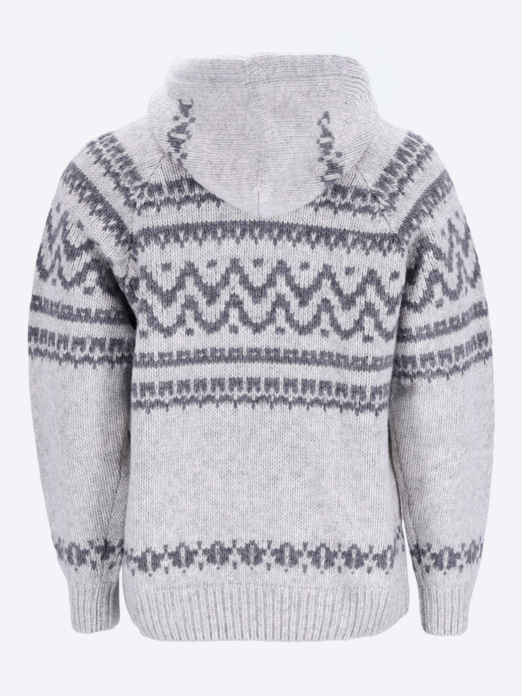 Jacquard knit hoodie 3