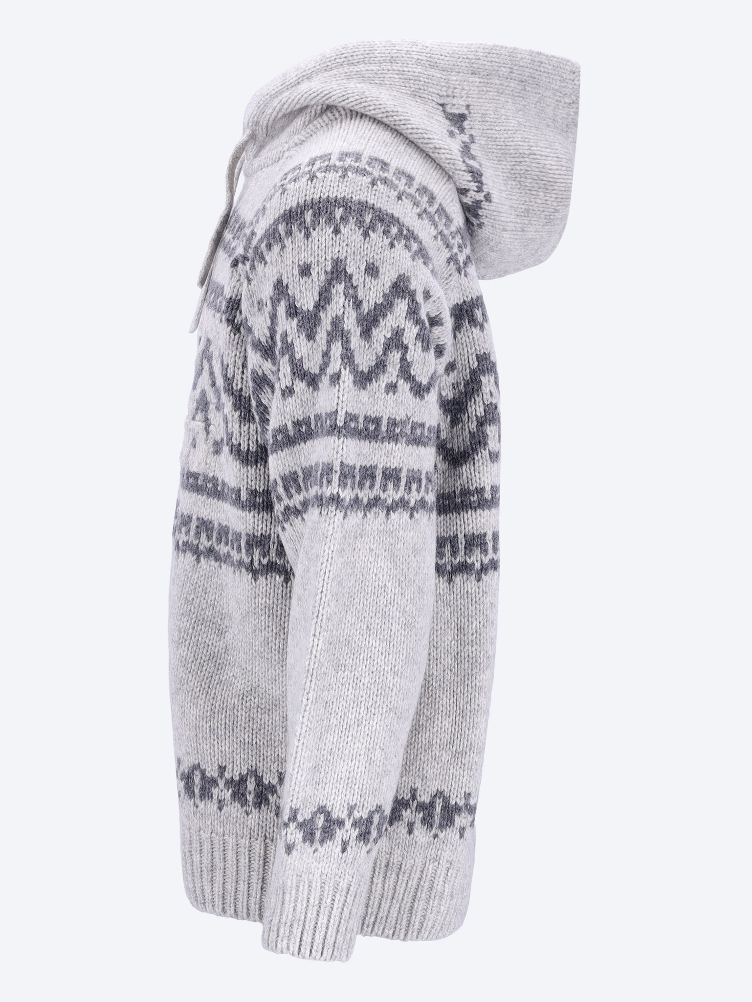 Jacquard knit hoodie 2