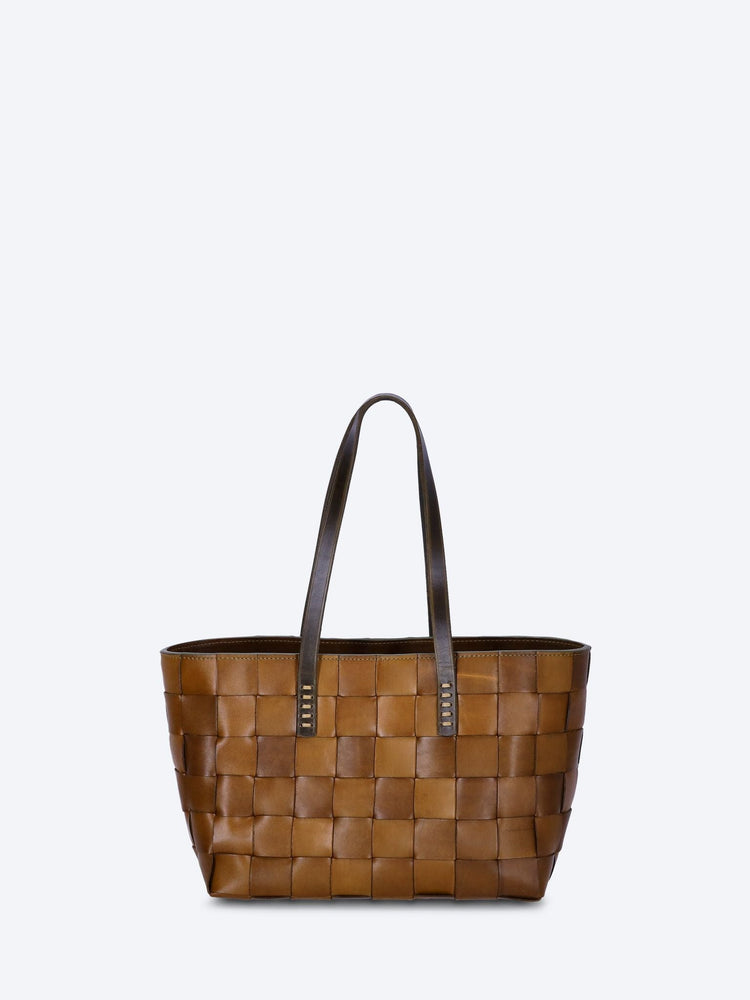 Japan tote flat leather handles bag 4