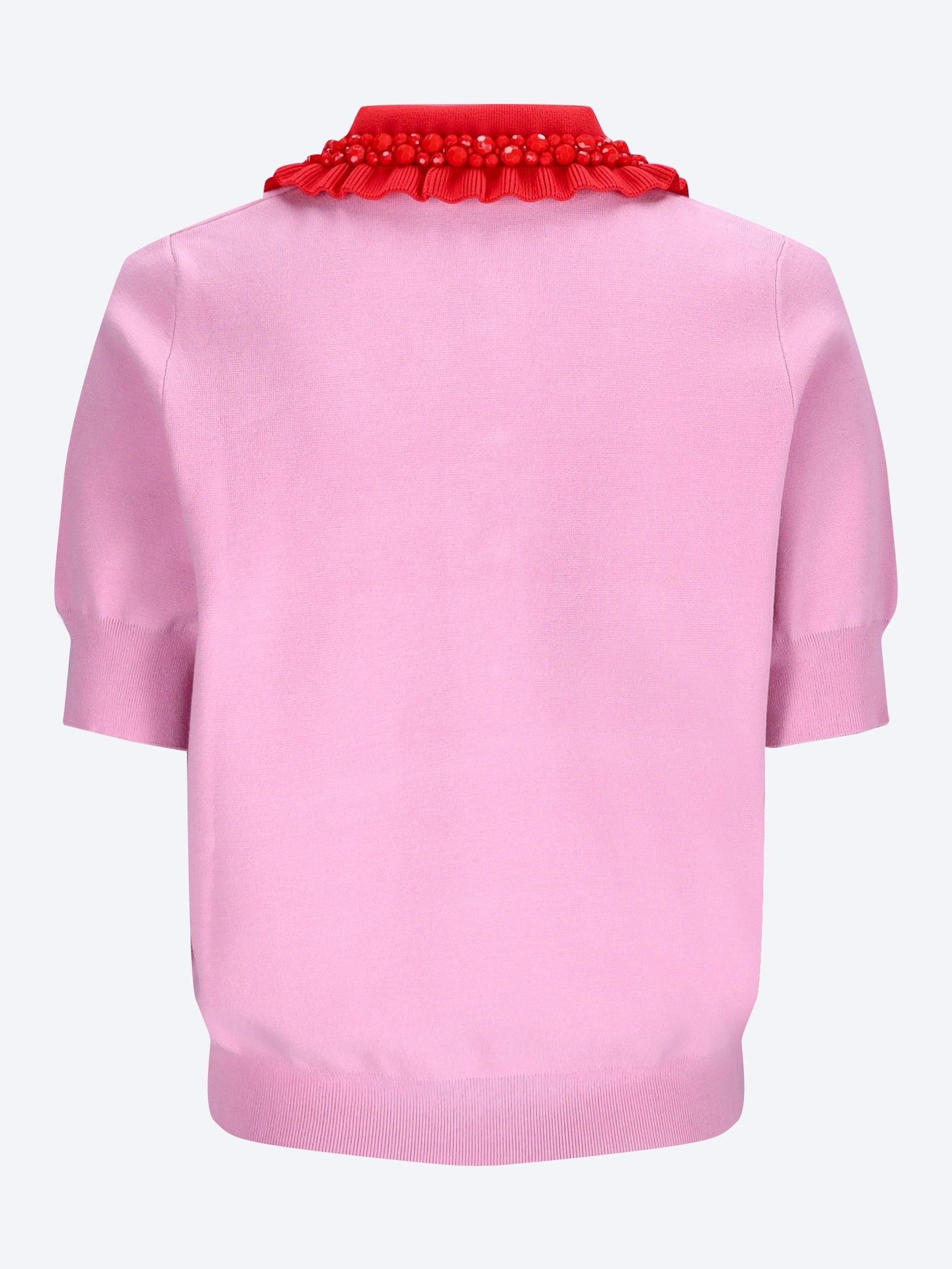 Jewelry embroidered knit polo 2