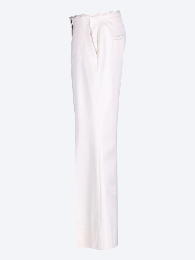 Kick flare raw-edge pants 2
