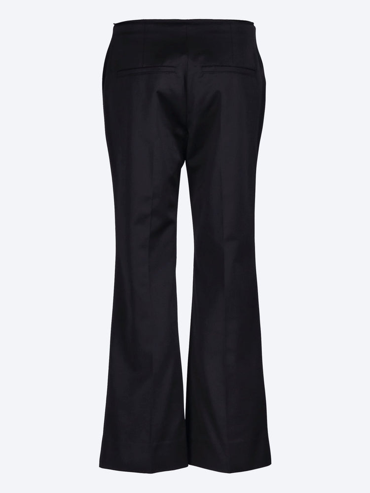 Kick flare raw-edge pants 3