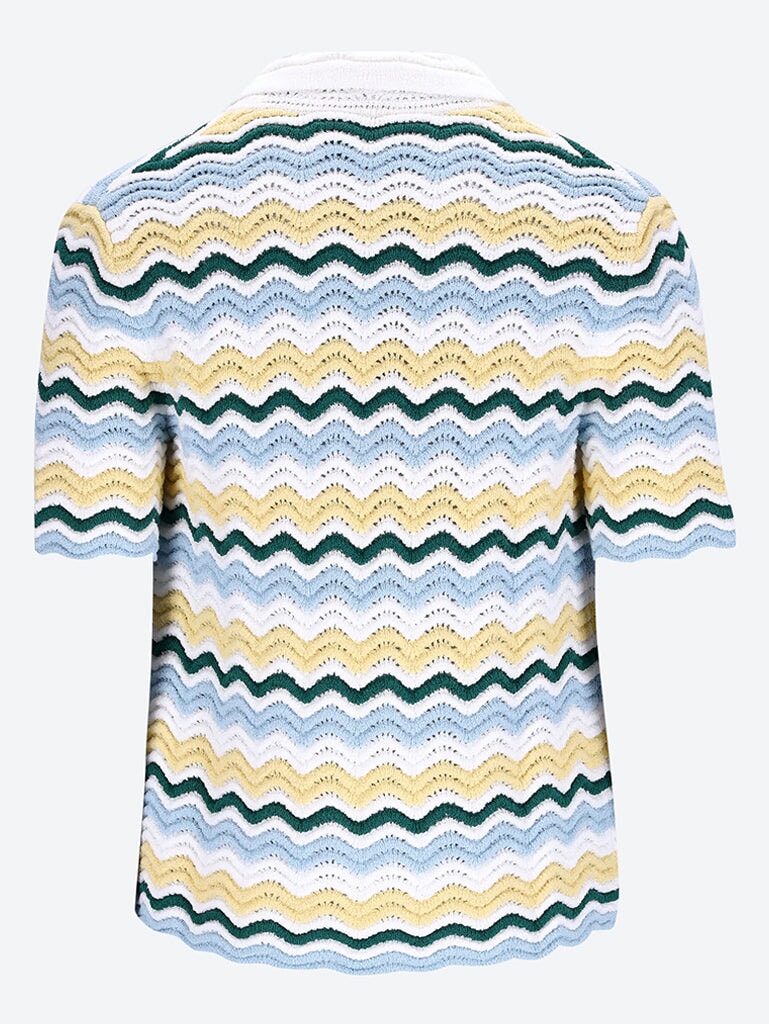 Knit boucle wave shirt 2