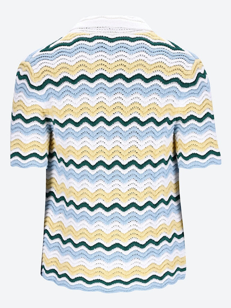 Knit boucle wave shirt 2