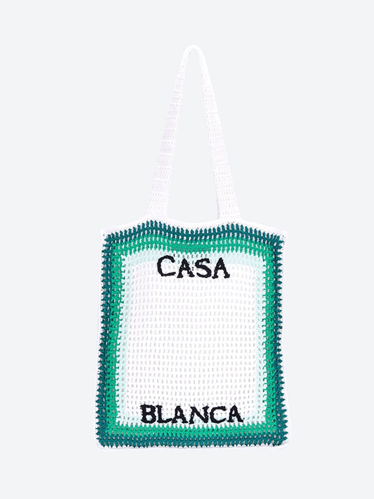 Knit cotton crochet bag 1