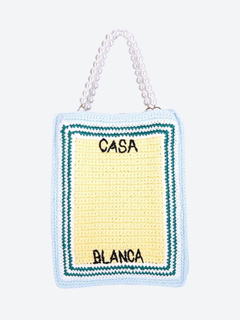Knit cotton mini crochet bag 1