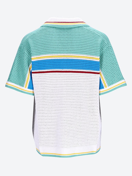 Chemise de tennis à effet de crochet en tricot