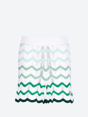 Knit gradient wave texture shorts ref: