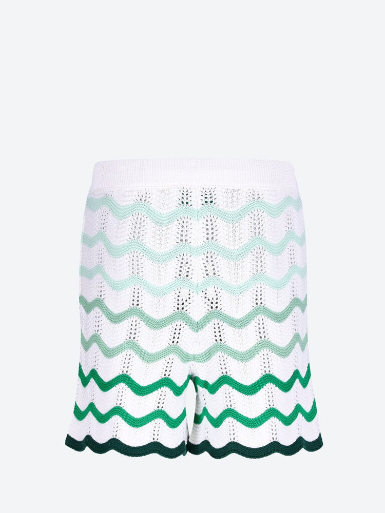 Knit gradient wave texture shorts 3