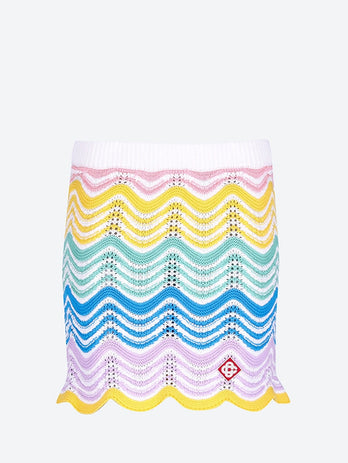 Knit wave crochet skirt
