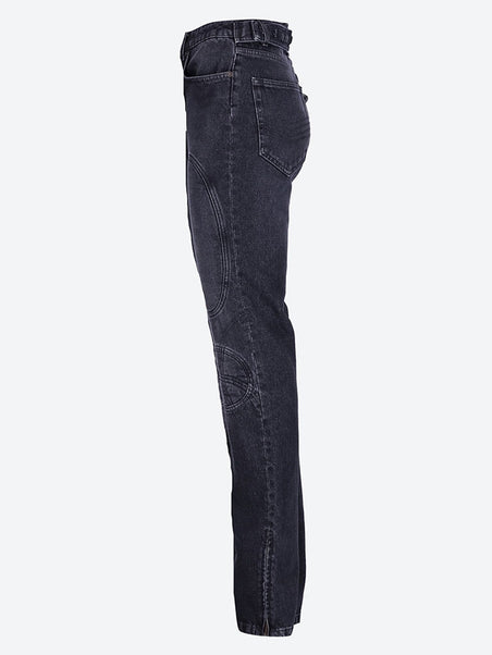 Lacing and knee bonding detail Denim jean