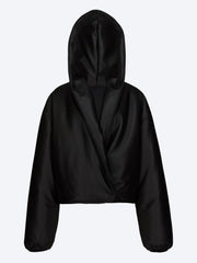 Lambskin hooded bomber jacket ref: