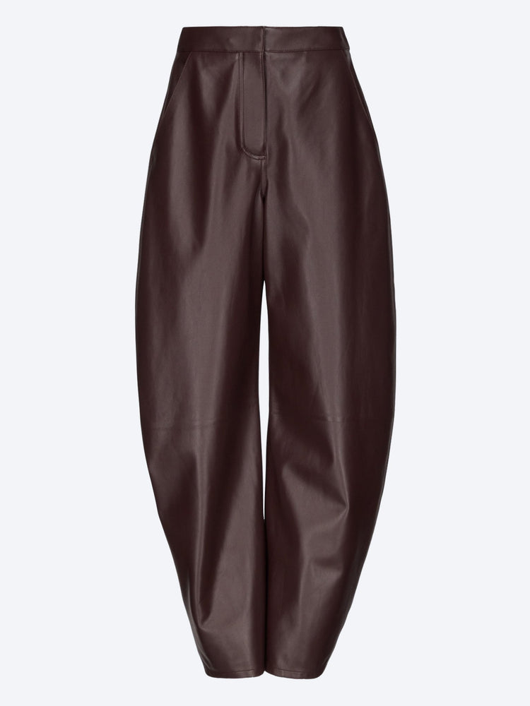 Lambskin low round pants 1
