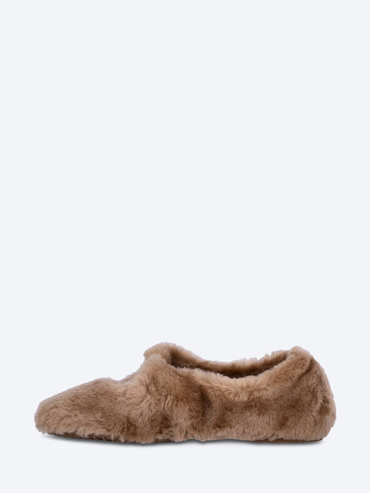 Lambskin shearling pebble soft ballerinas shearl 4