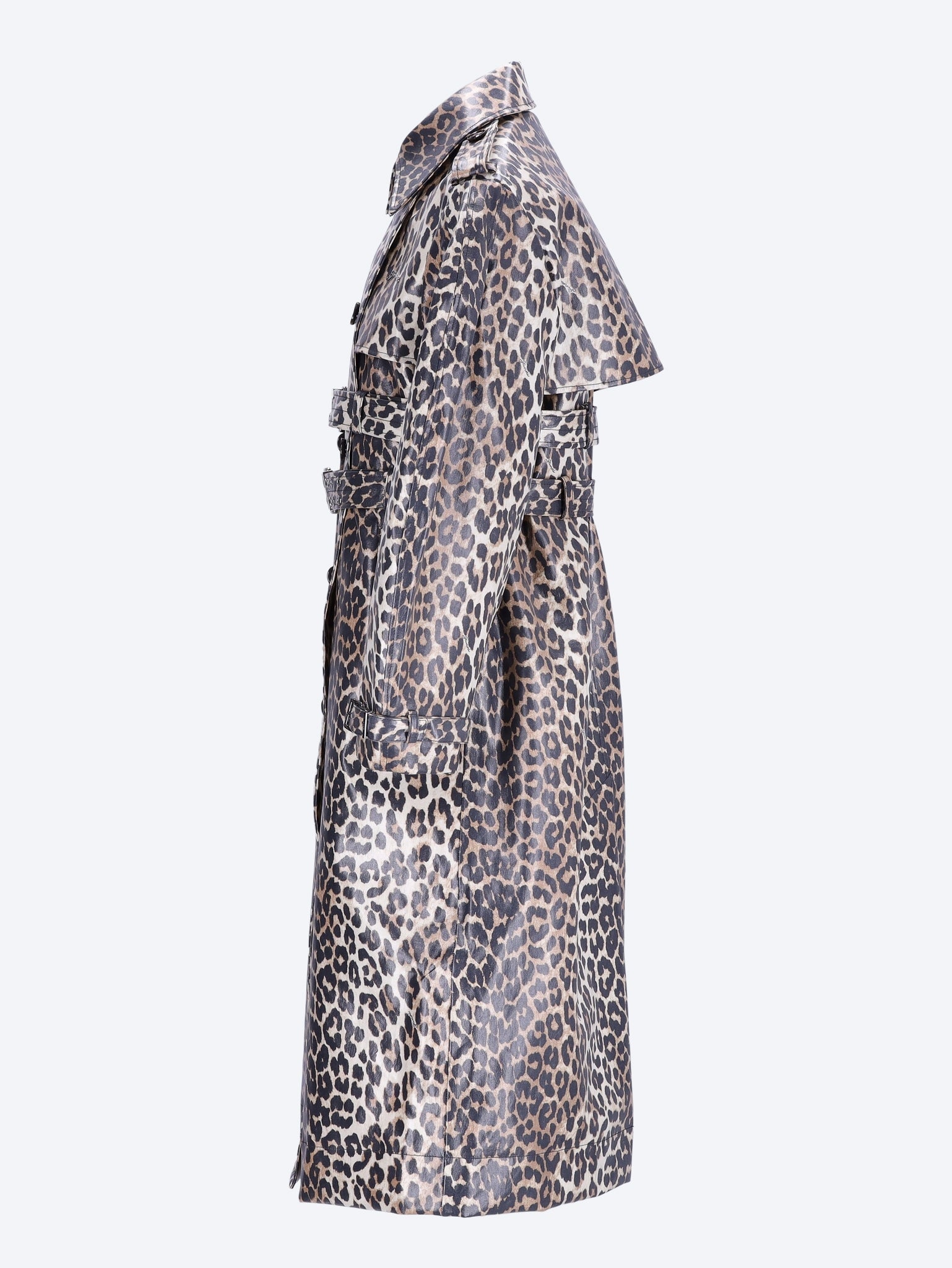 Laminated cotton canvas trench coat 2