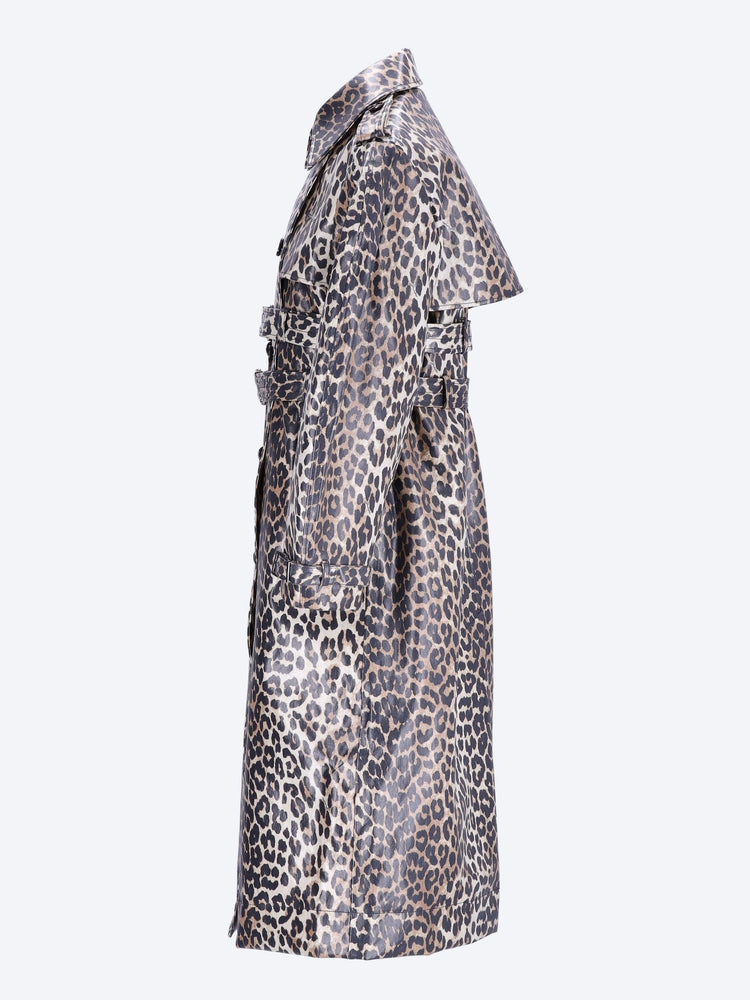 Laminated cotton canvas trench coat 2