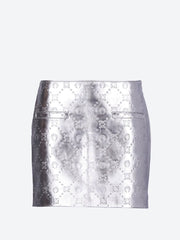 Laminated leather mini skirt ref: