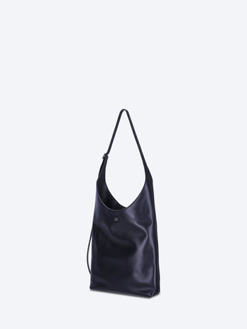 Large melt leather tote bag