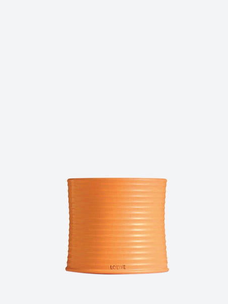 Large orange blossom ceramic candle